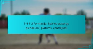 3-4-1-2 Formācija: Spārnu aizsargu pienākumi, platums, centrējumi