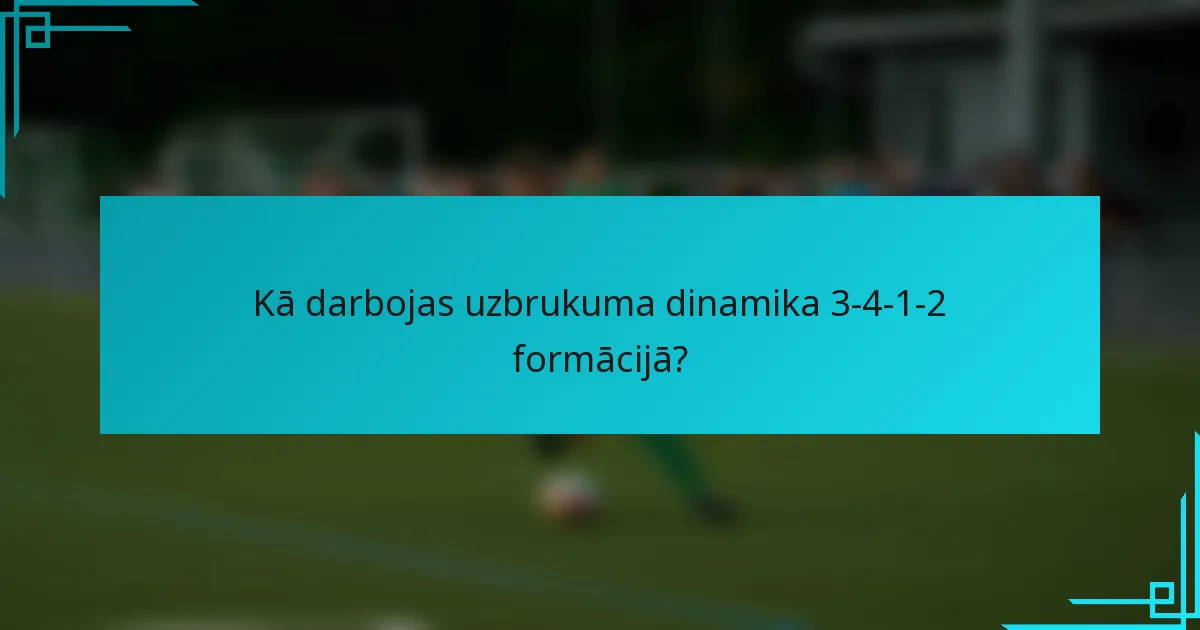 Kā darbojas uzbrukuma dinamika 3-4-1-2 formācijā?