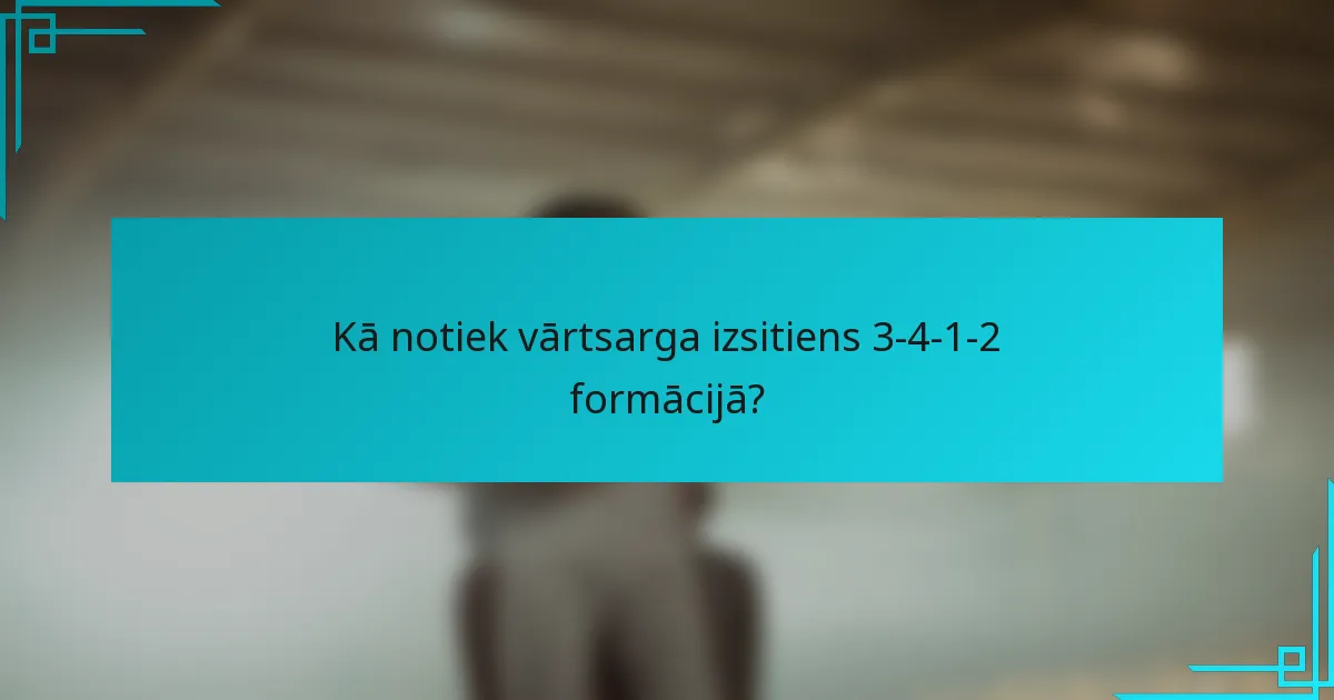 Kā notiek vārtsarga izsitiens 3-4-1-2 formācijā?